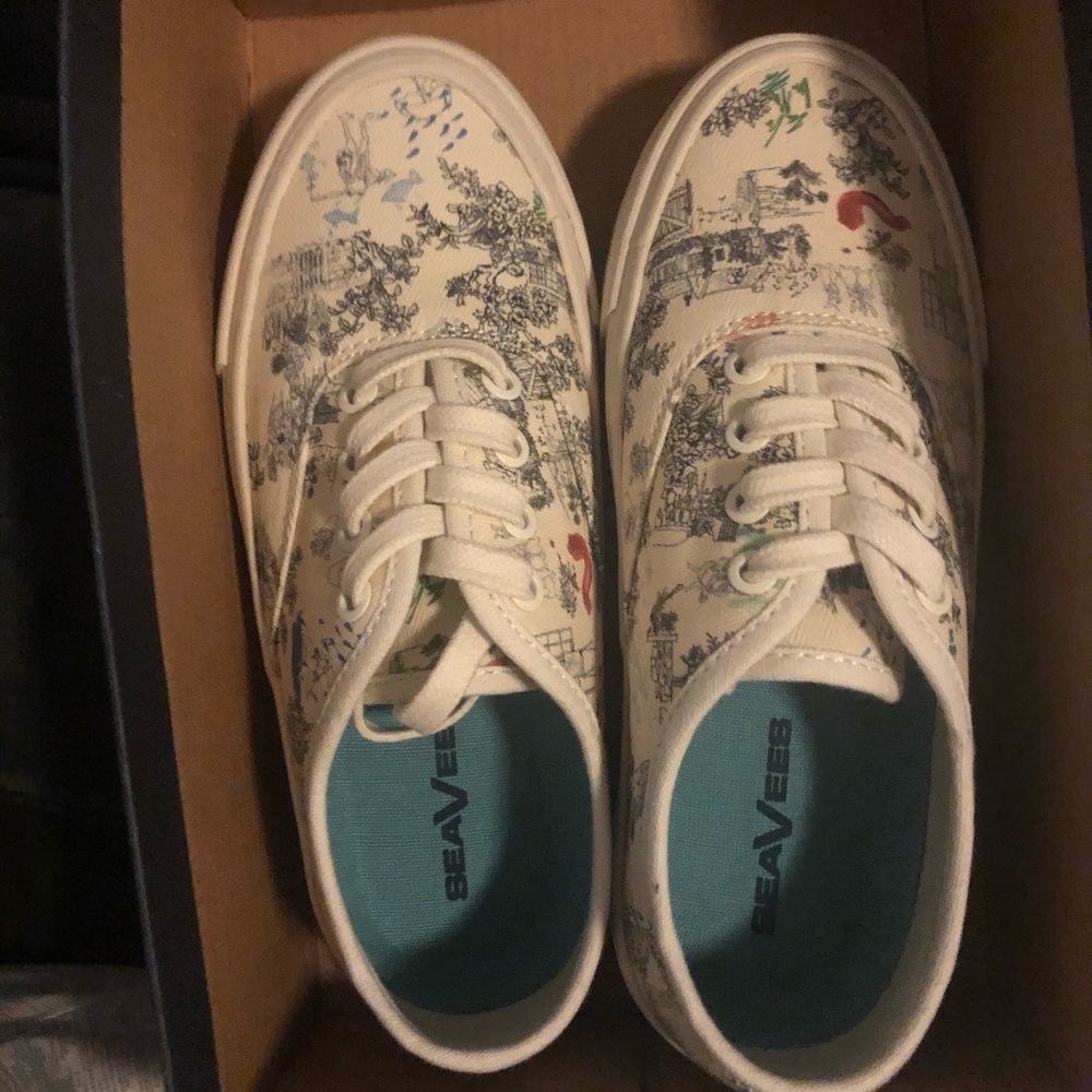 Kids size one Seavers sneakers